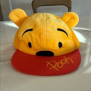 Disney Pooh Bear Yellow and Red Plush Cap